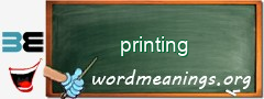 WordMeaning blackboard for printing